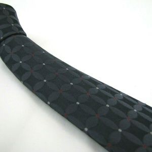 SULKA Tie Vintage Trendy Slim Blue Quatrefoil